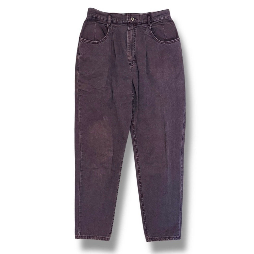 Vintage 80s Lee Purple High-Waist Mom Jeans Women’s Size Large Retro Denim USA